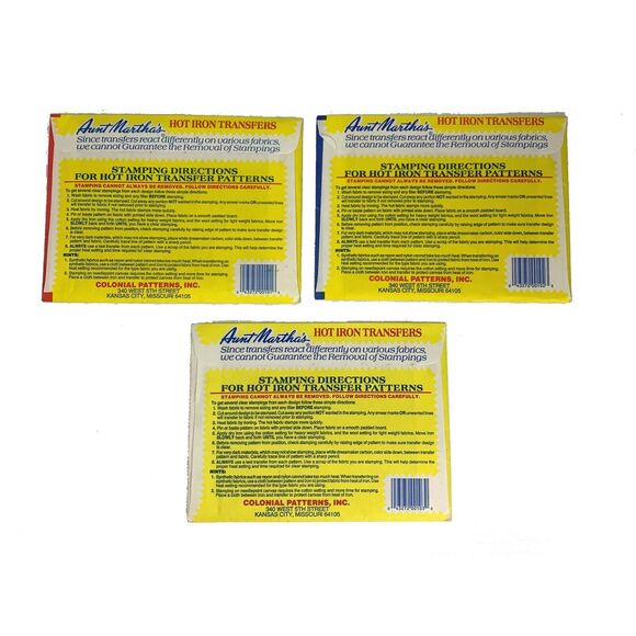 Aunt Martha Hot Iron Transfers Embroidery Cottage Core Lot 3 Patterns Vintage - Picture 2 of 2